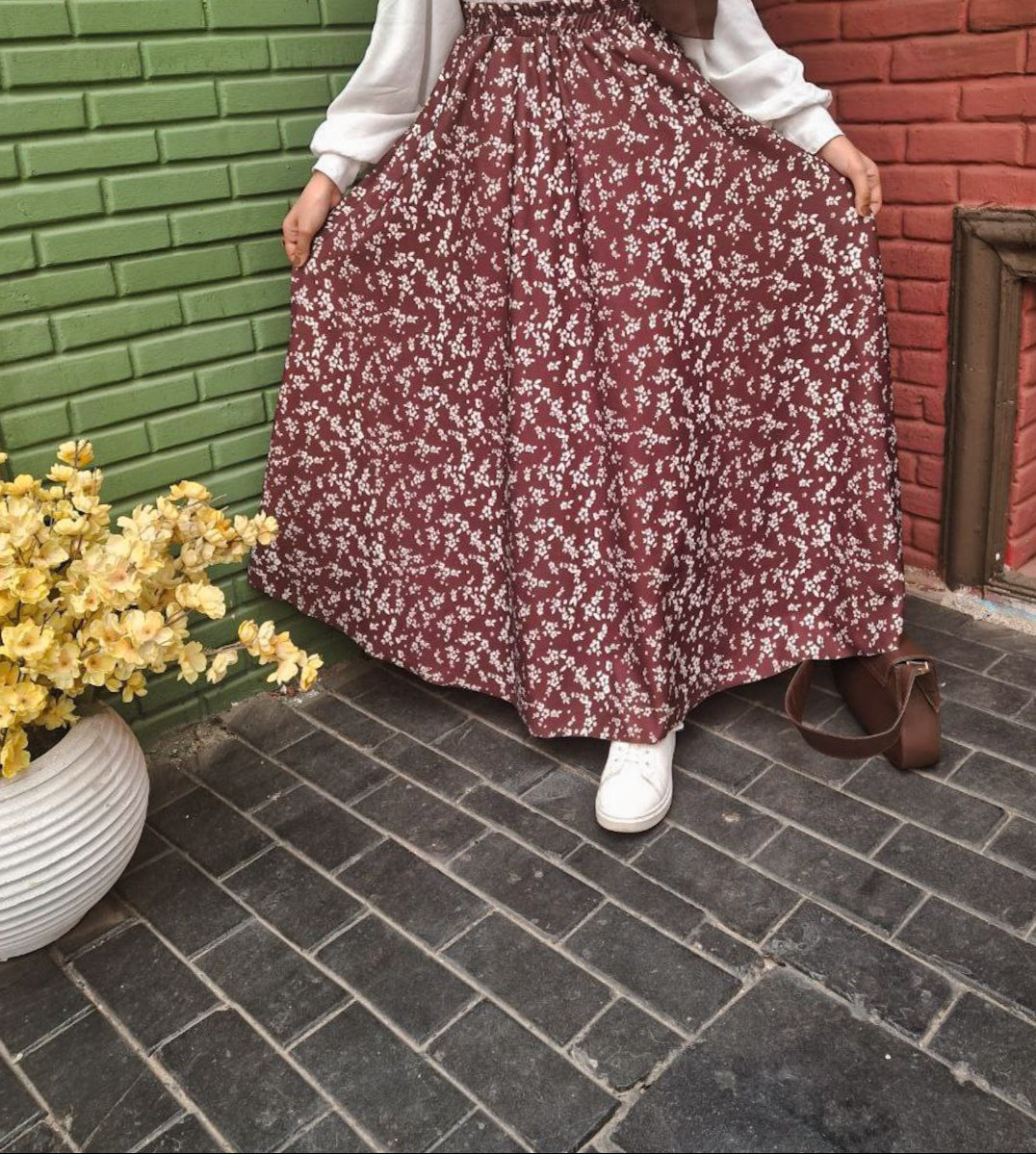 سكيرت منقوشة دابل كلوش