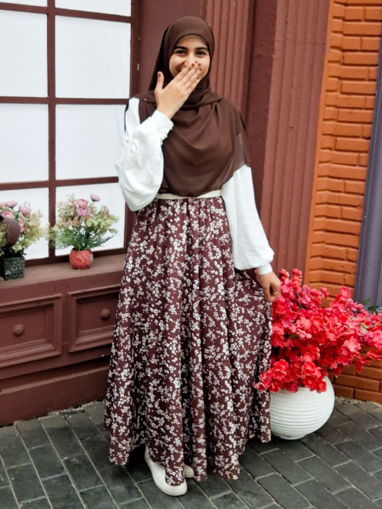 سكيرت منقوشة دابل كلوش