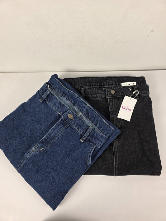 سكيرت جينز كمر سادة