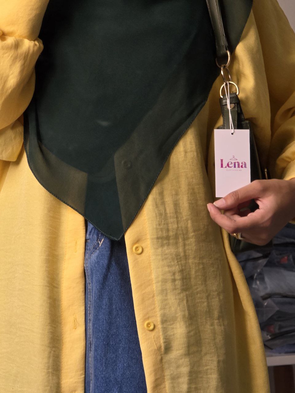 سكيرت جينز كمر سادة