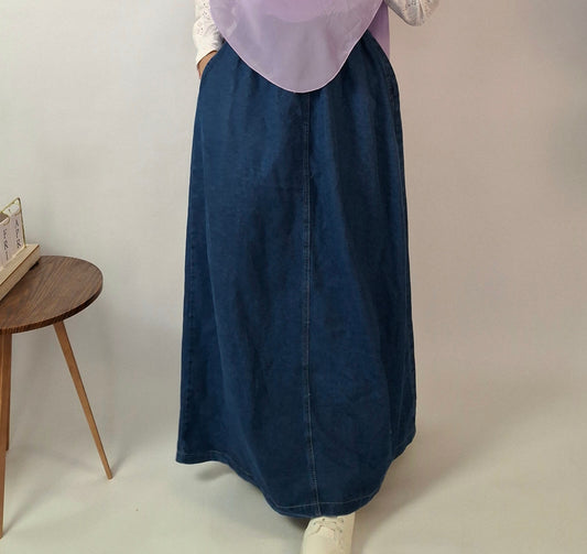 جيبة جينز كلوش استك