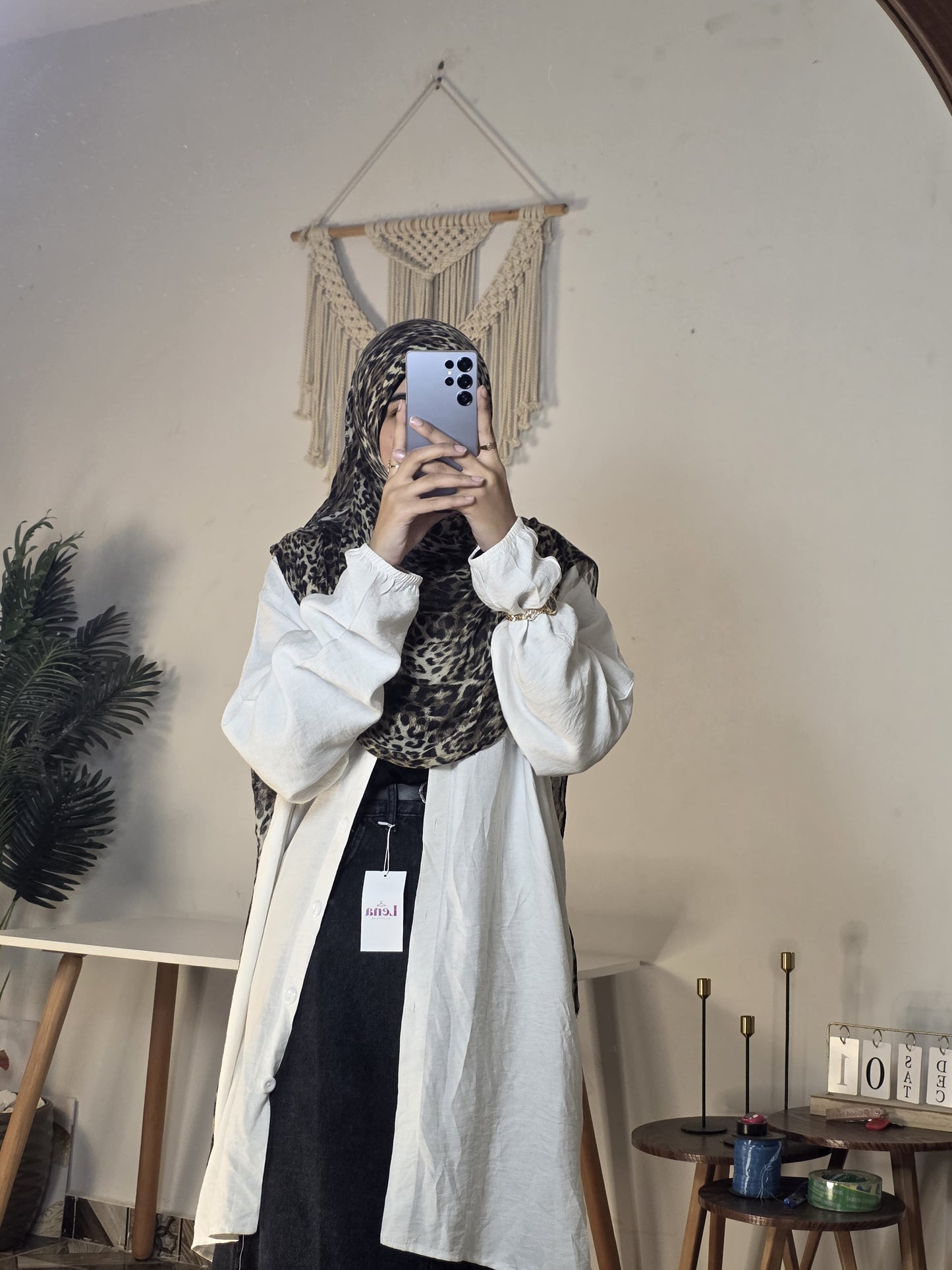 سكيرت جينز كمر سادة