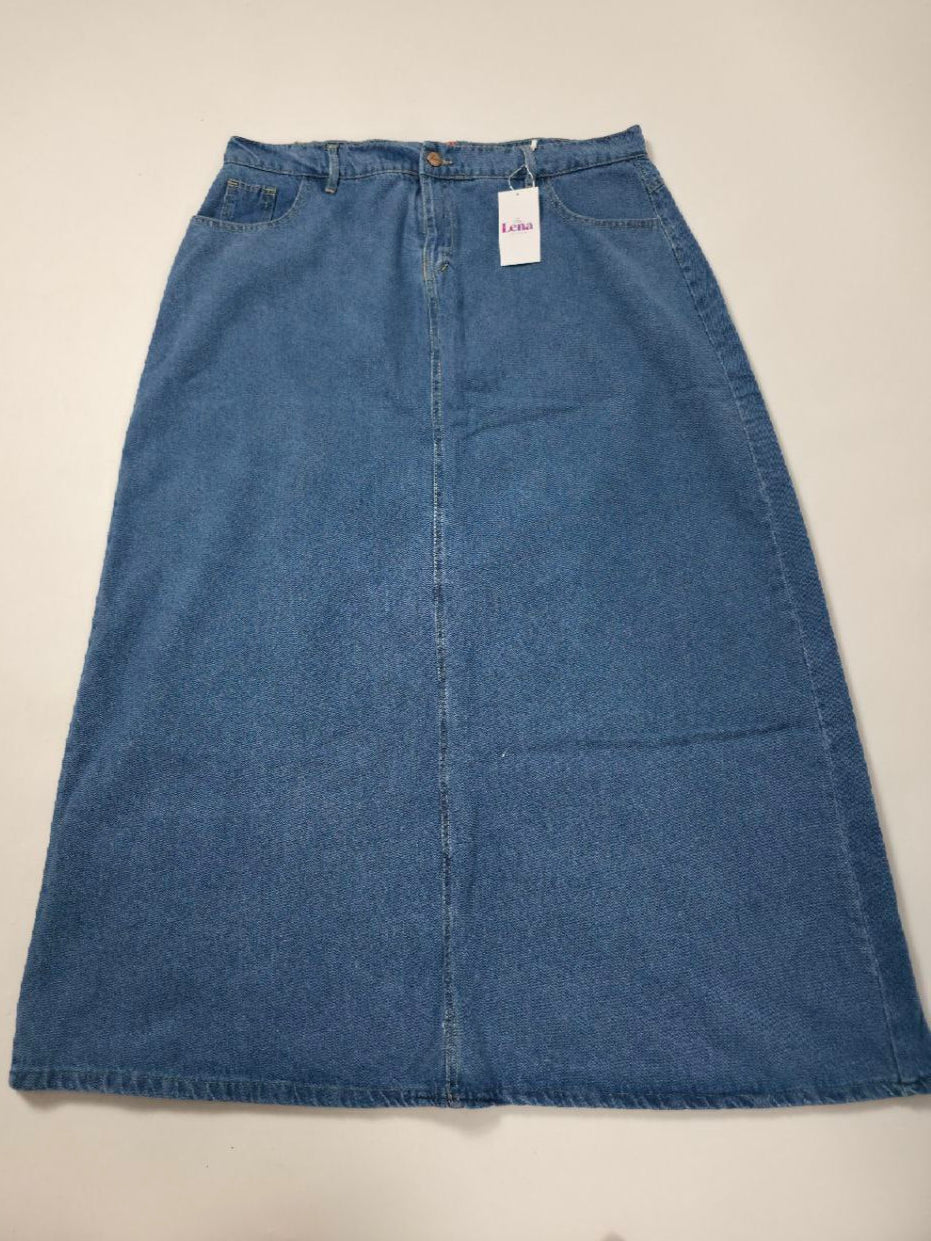 سكيرت جينز كمر سادة