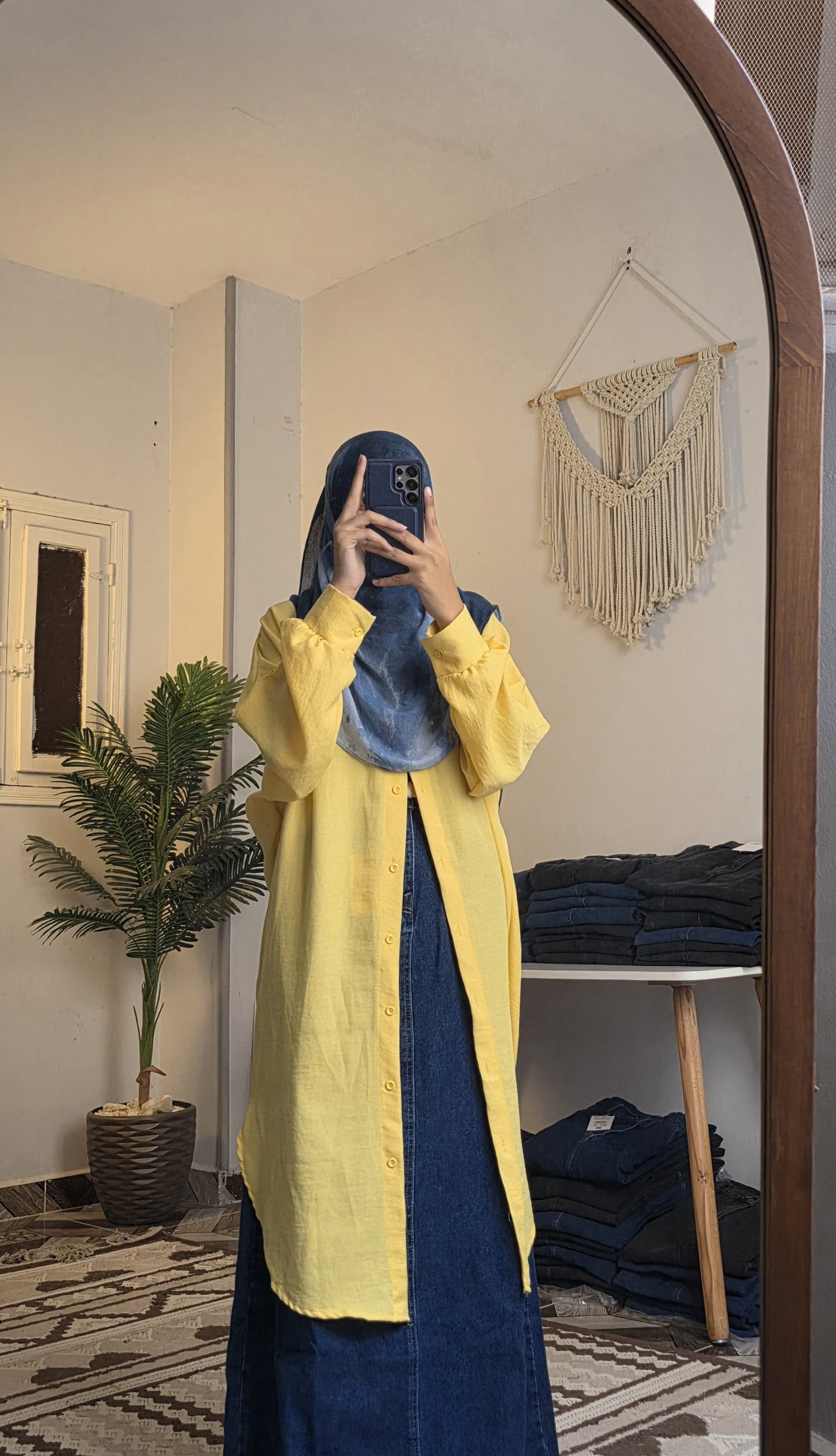 سكيرت جينز كمر سادة